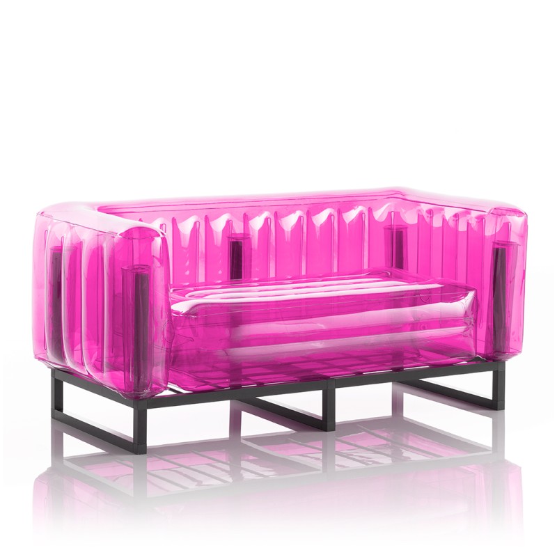 YOMI sofa - Aluminium - Pink