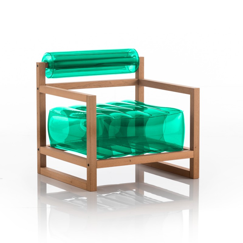 YOKO Armchair - Wood - Green