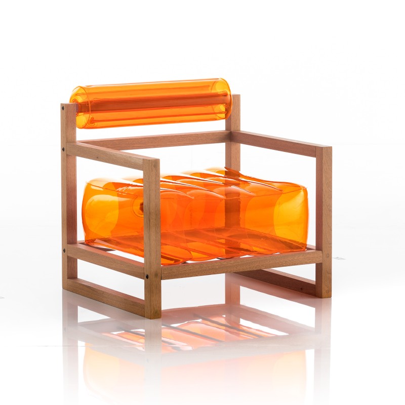 YOKO Armchair - Wood - Orange