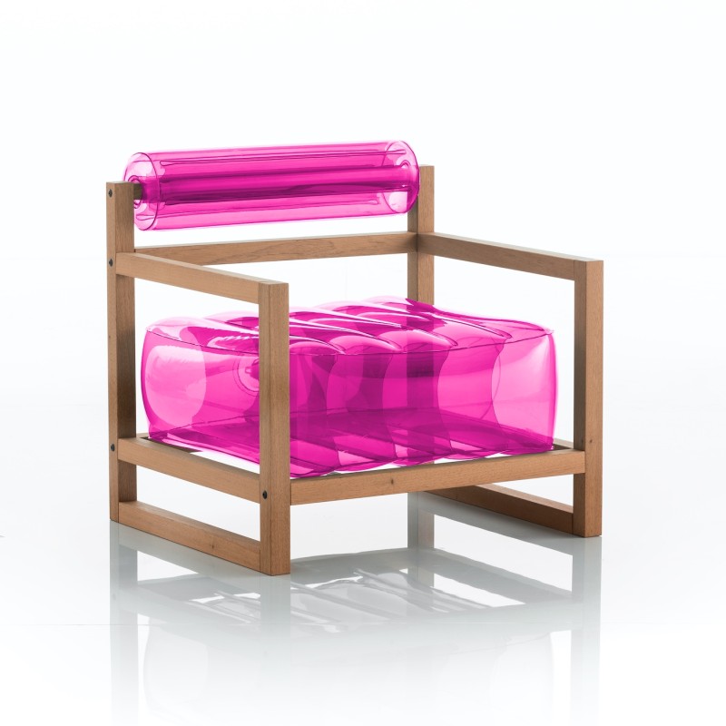 YOKO Armchair - Wood - Pink