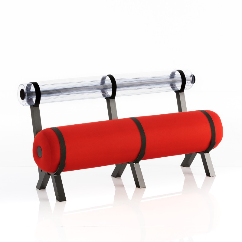 ZIBA Bench XL - Aluminium - Red opaque