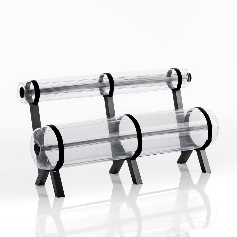 ZIBA Bench XL - Aluminium - Transparent
