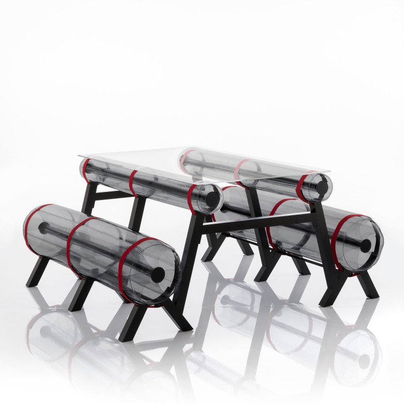 ZIBA XL table - Aluminium - Black