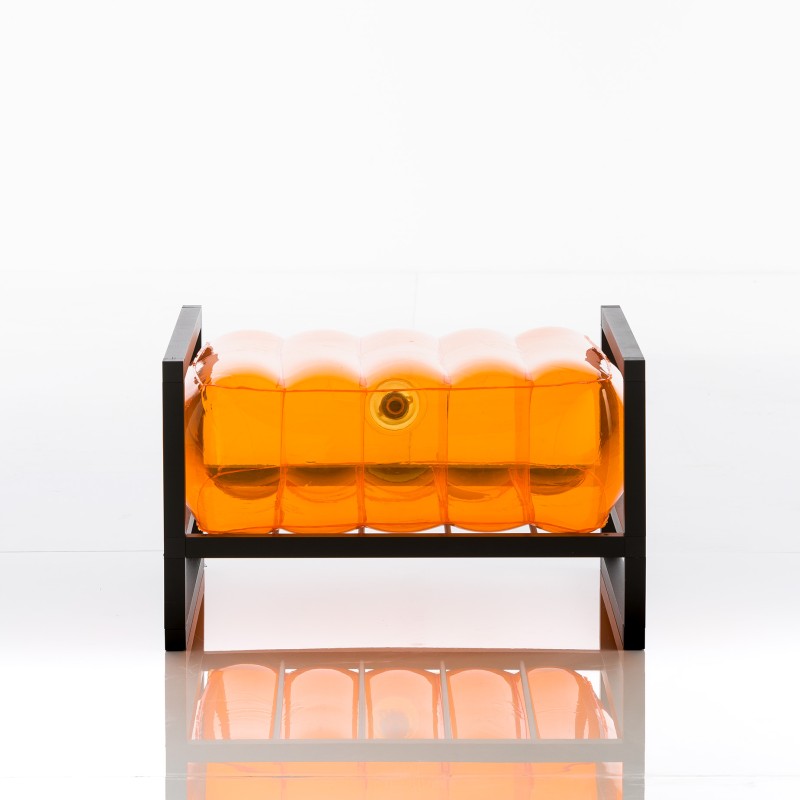 Pouf Yoko - Aluminium - Arancione