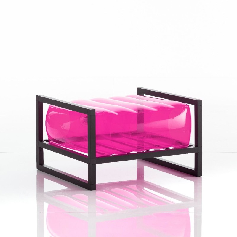 YOKO Pouffe - Aluminium - Pink