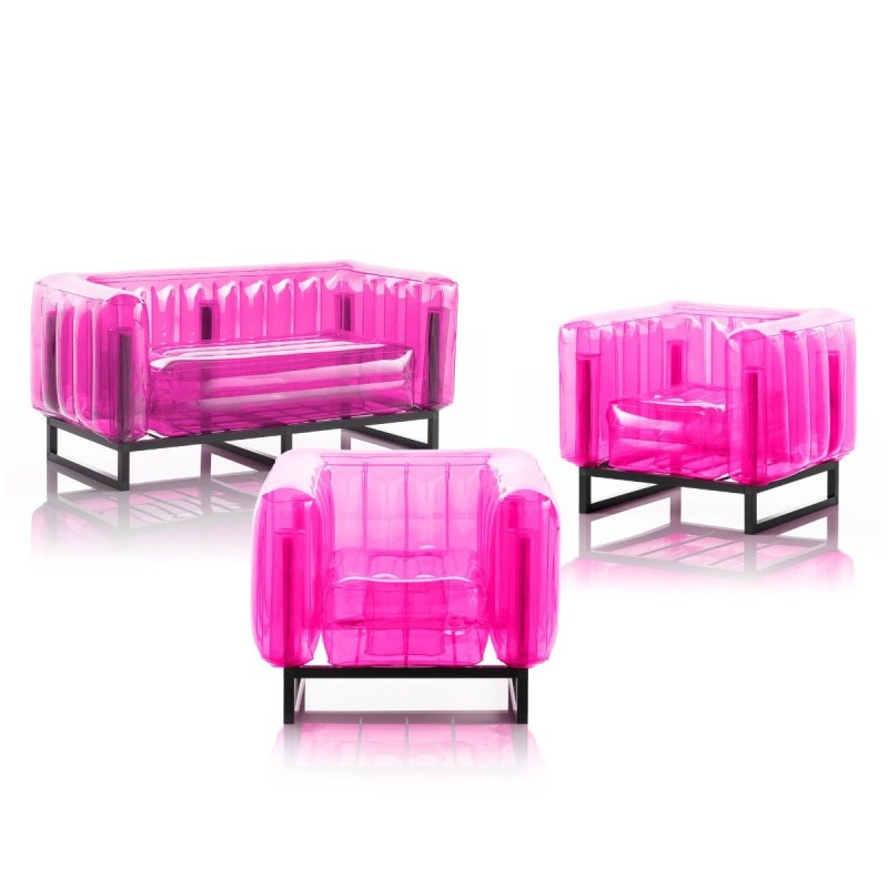 Gartenmöbel-Set Yomi - Aluminium - Pink