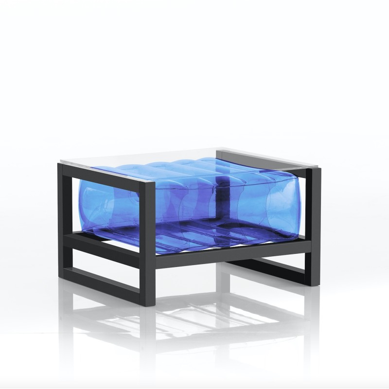 YOKO coffee table - Aluminium - Blue