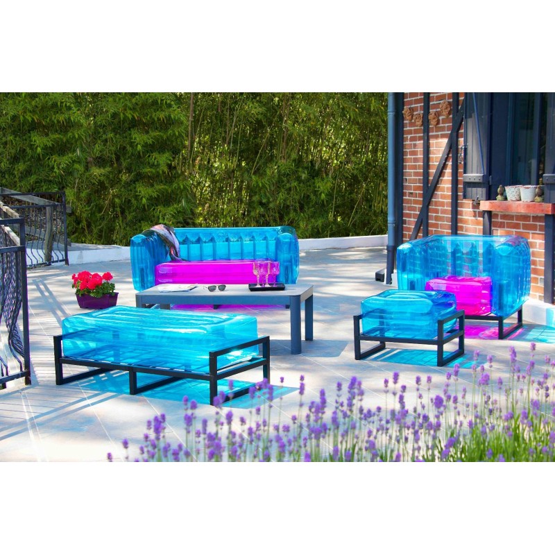 Yomi armchair two-tone - Pink - Blue