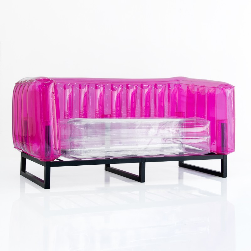 YOMI Two-Tone Sofa - Transparent - Pink