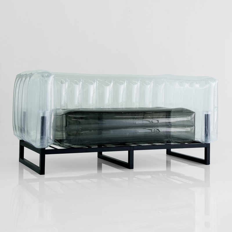 Zweifarbiges YOMI Sofa - Schwarz - Transparent