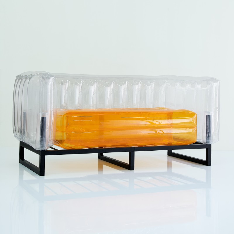 Zweifarbiges YOMI Sofa - Orange - Transparent