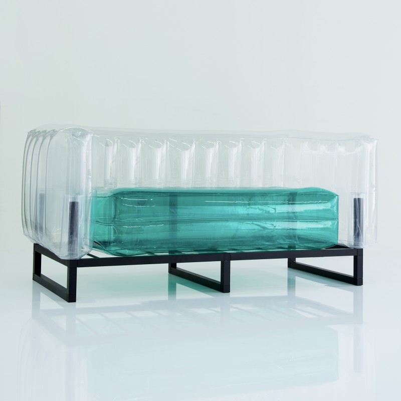 Zweifarbiges YOMI Sofa - Grün - Transparent