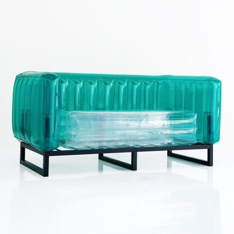 YOMI Two-Tone Sofa - Transparent - Green
