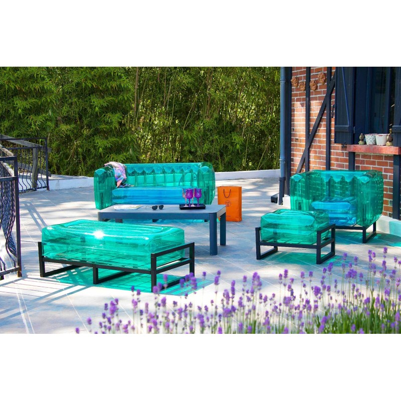 Zweifarbiges YOMI Sofa - Blau - Grün