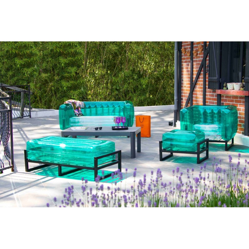 Zweifarbiges YOMI Sofa - Transparent - Grün