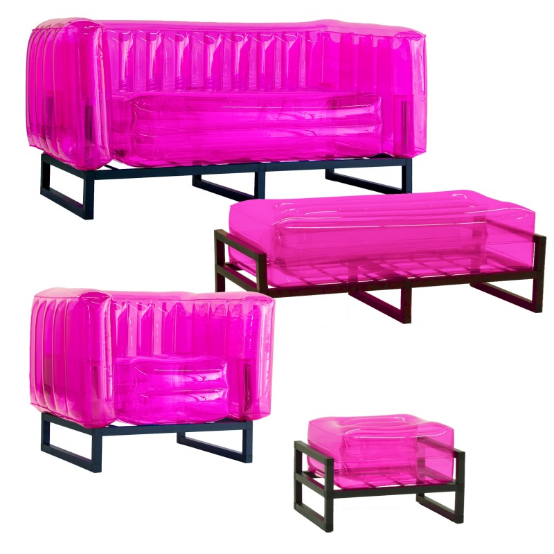 Gartenmöbel Set YOMI Mix Colors - Pink - Pink