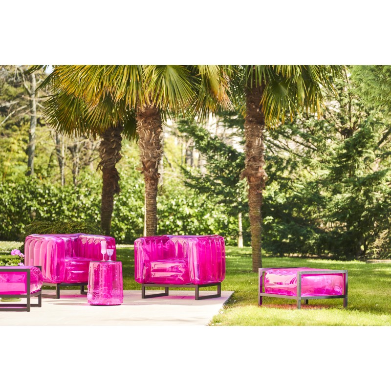 YOMI armchair - Aluminium - Pink