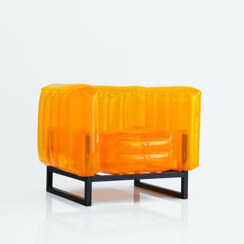 YOMI armchair - Aluminium - Orange