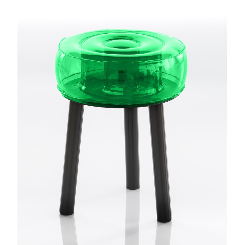 FLOOFY stool - End of series - Aluminium - Green