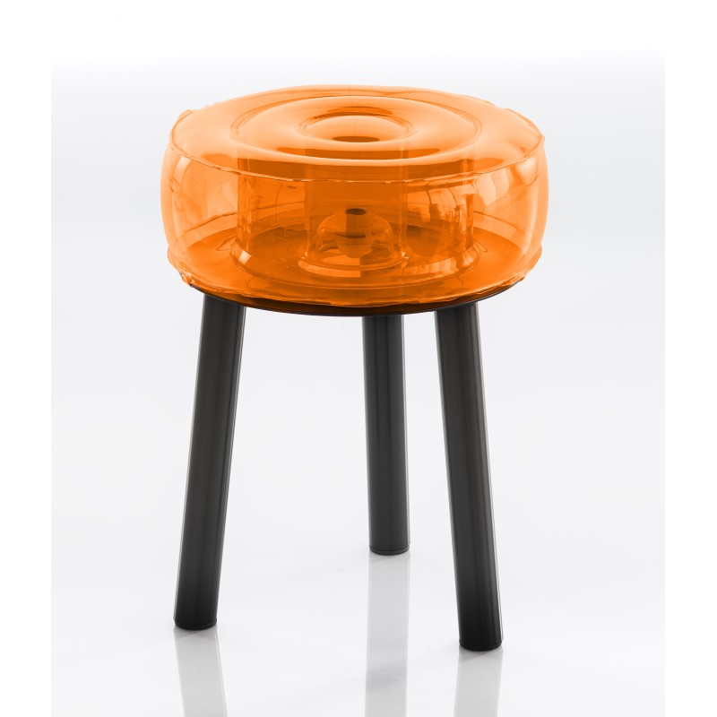 FLOOFY stool - End of series - Aluminium - Orange