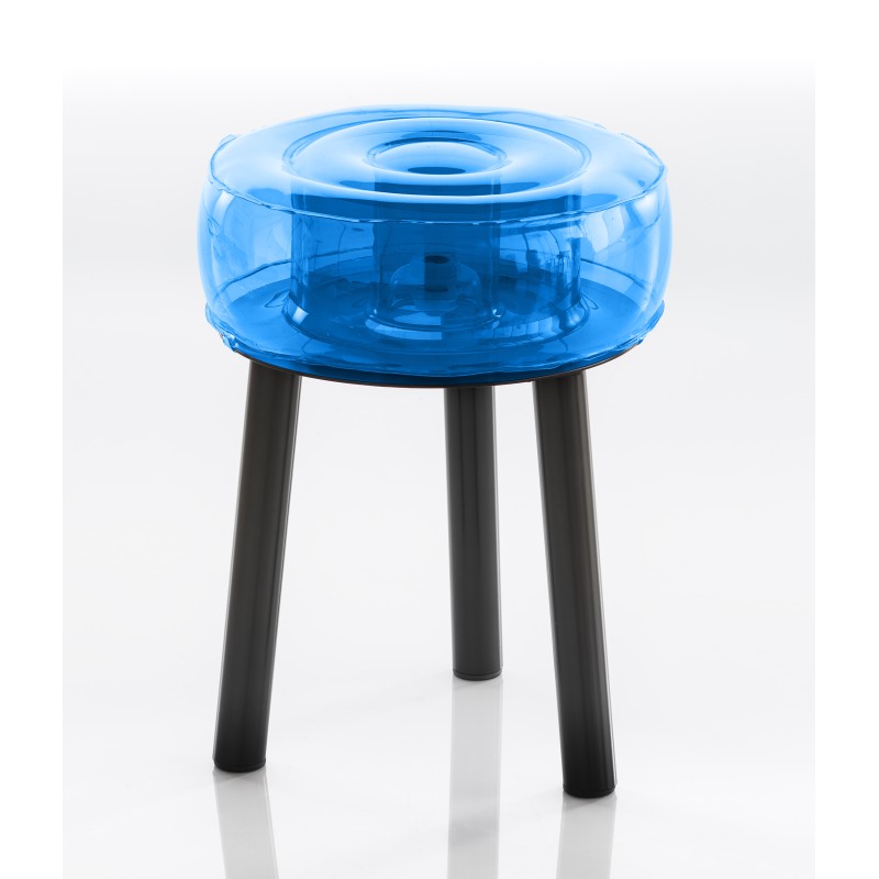 FLOOFY stool - End of series - Aluminium - Blue