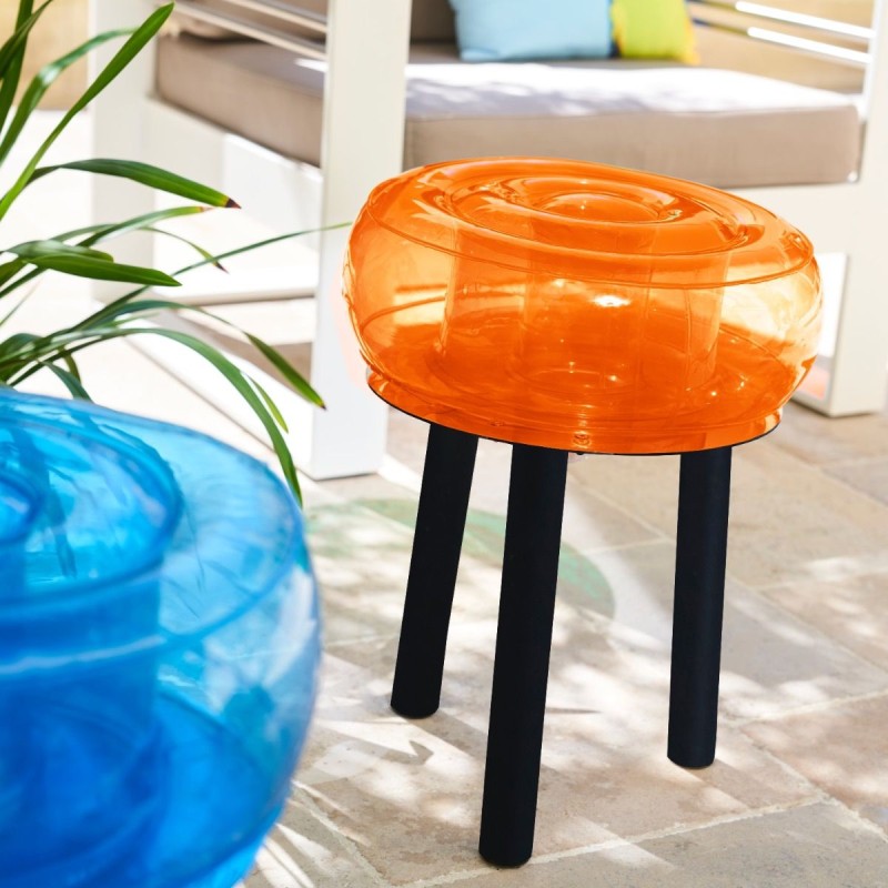 FLOOFY stool - End of series - Aluminium - Orange