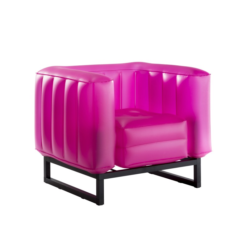 YOMI Luminous Armchair - Aluminium - Pink