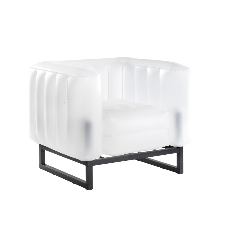 YOMI Luminous Armchair - Aluminium - White