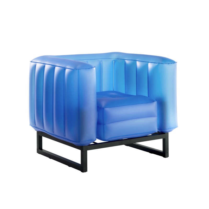 YOMI Luminous Armchair - Aluminium - Blue
