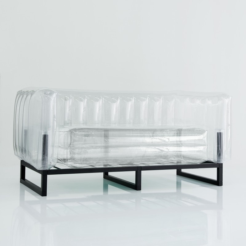 YOMI Sofa - Aluminium - Transparent