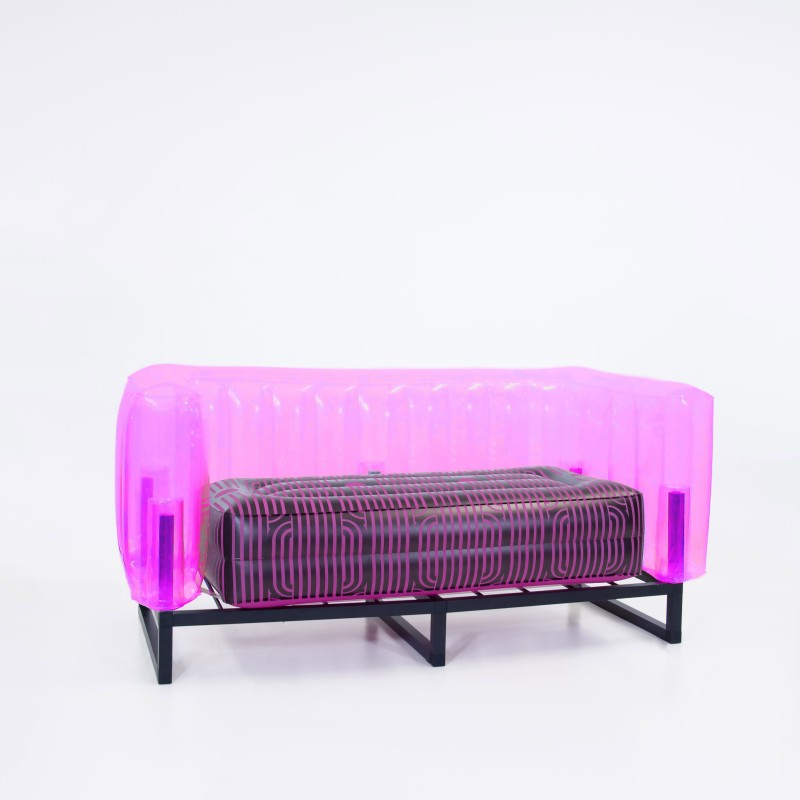 YOMI "OPEN BAR PINK" Luminous Sofa - Crystal back - by Society of Wonderland