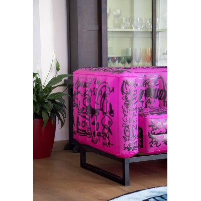 YOMI "COCKTAIL RUKA VI" Luminous pink Sofa - by NEP