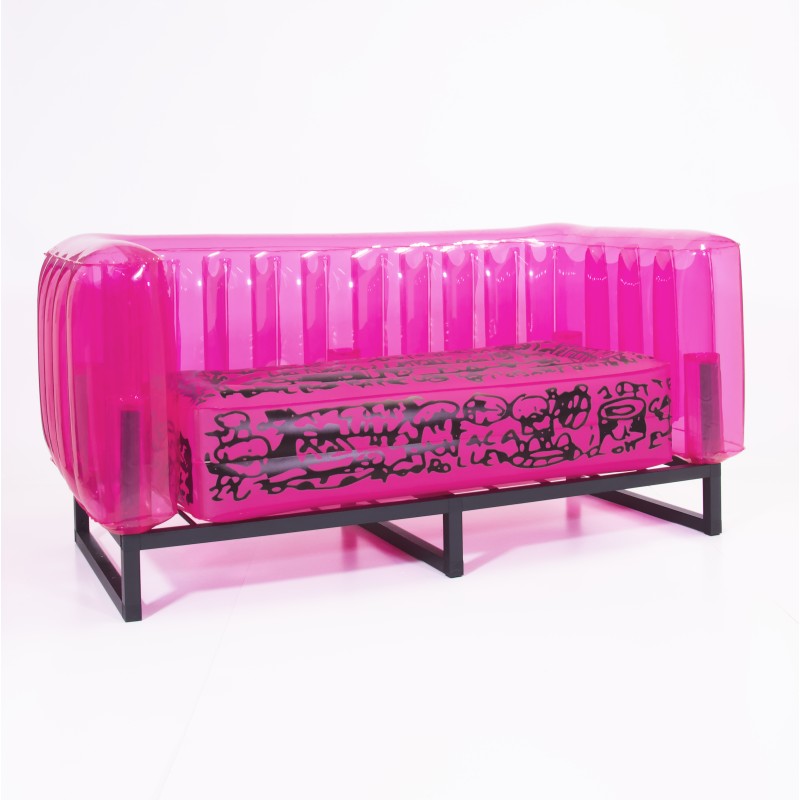 YOMI "COCKTAIL RUKA VI" Luminous pink Sofa,...