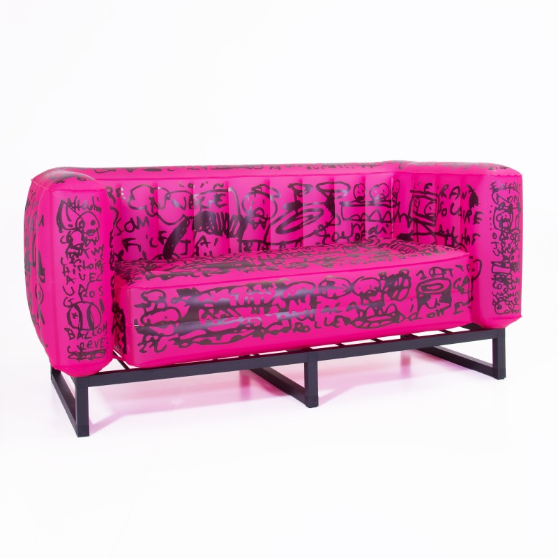 YOMI "COCKTAIL RUKA IV" Luminous pink Sofa - by NEP